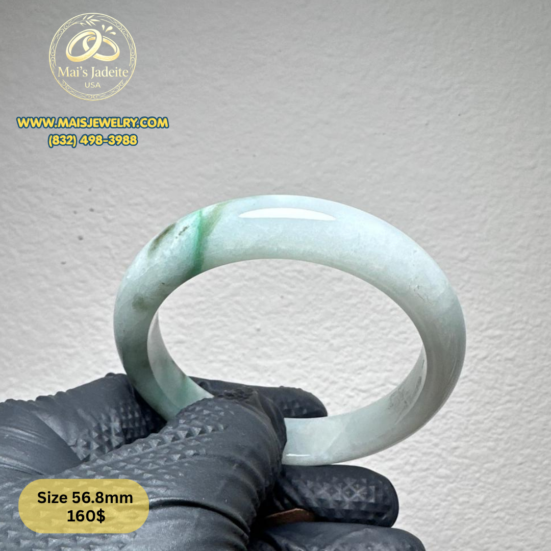 Mai's Jewelry Type A Natural Jadeite Bangle| 56.8 mm | BA46