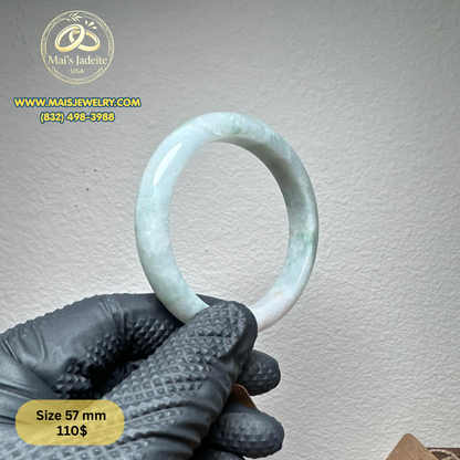 Mai's Jewelry Type A Natural Jadeite Bangle| 57 mm | BA36