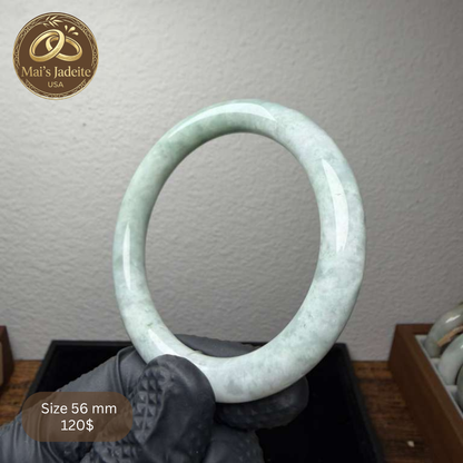 Mai's Jewelry Type A Natural Jadeite Bangle| 56mm | BA29