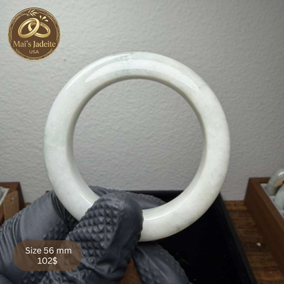 Mai's Jewelry Type A Natural Jadeite Bangle| 56mm | BA26