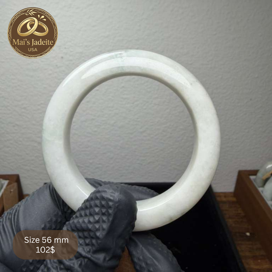 Mai's Jewelry Type A Natural Jadeite Bangle| 56mm | BA26