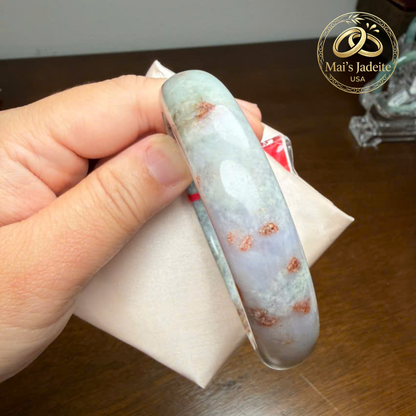 Mai's Jewelry Type A Natural Jadeite Bangle | 60mm |  BA150XL02