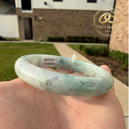 Mai's Jewelry Type A Natural Jadeite Bangle | 57mm | BA220M05