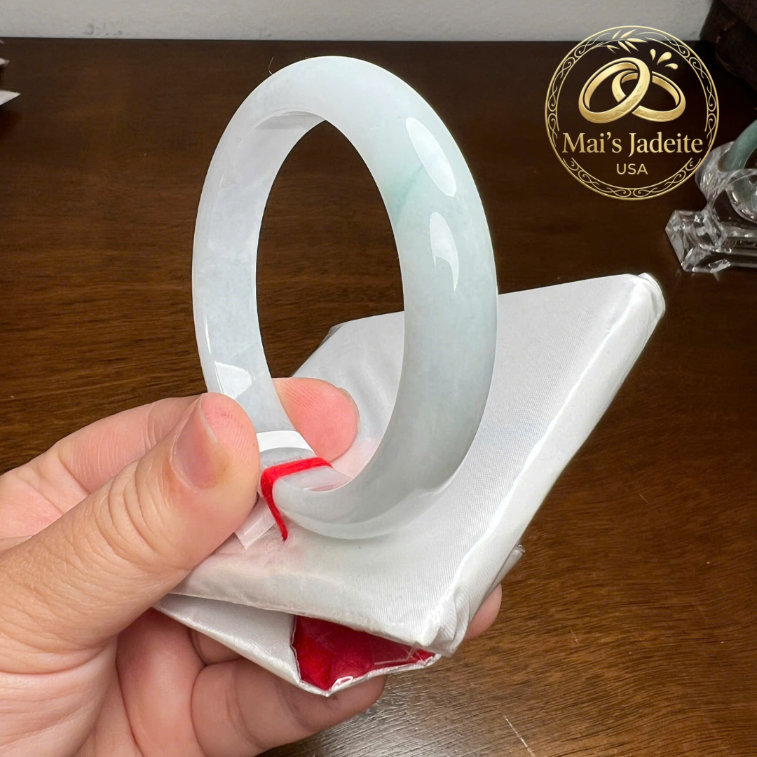 Mai's Jewelry Type A Natural Jadeite Bangle | 57mm |  BA140L03