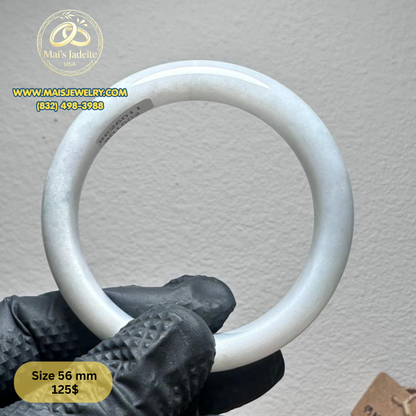 Mai's Jewelry Type A Natural Jadeite Bangle| 56 mm | BA53