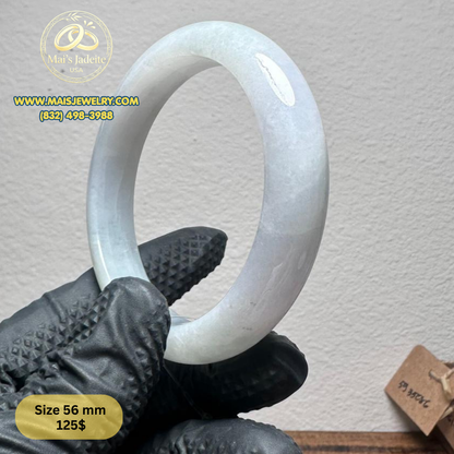 Mai's Jewelry Type A Natural Jadeite Bangle| 56 mm | BA53