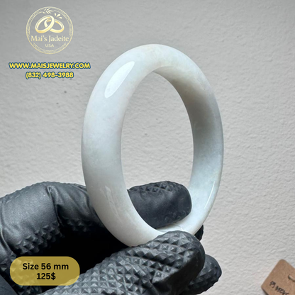 Mai's Jewelry Type A Natural Jadeite Bangle| 56 mm | BA53