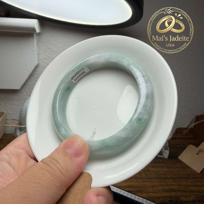 Mai's Jewelry Type A Natural Jadeite Bangle | 57mm | BA220M05