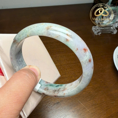 Mai's Jewelry Type A Natural Jadeite Bangle | 60mm |  BA150XL02