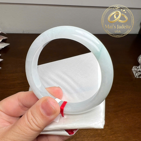 Mai's Jewelry Type A Natural Jadeite Bangle | 57mm |  BA140L03