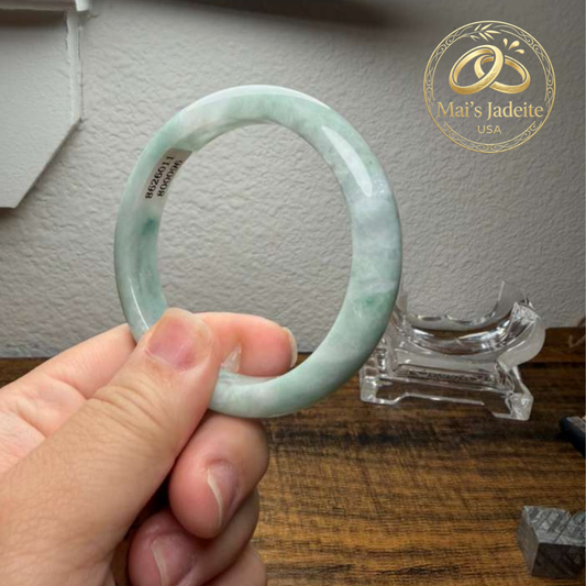 Mai's Jewelry Type A Natural Jadeite Bangle | 57mm | BA220M05