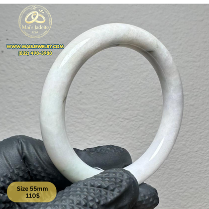 Mai's Jewelry Type A Natural Jadeite Bangle| 56.1 mm | BA57