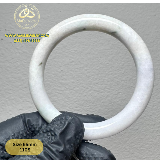 Mai's Jewelry Type A Natural Jadeite Bangle| 56.1 mm | BA57