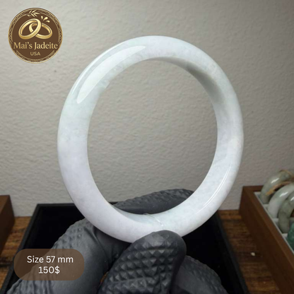 Mai's Jewelry Type A Natural Jadeite Bangle| 57mm | BA23