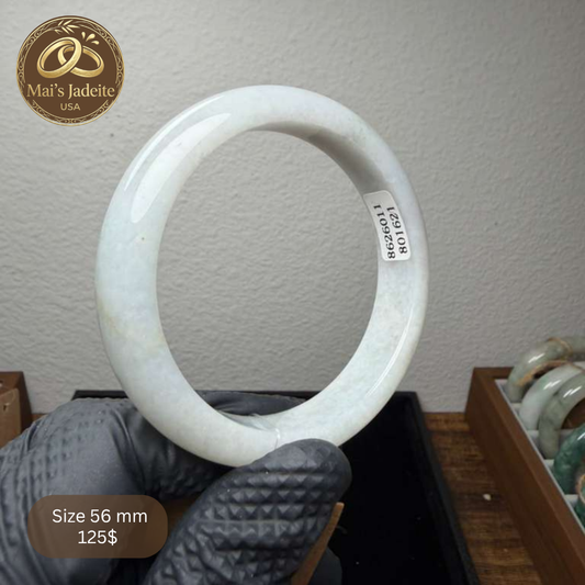 Mai's Jewelry Type A Natural Jadeite Bangle| 56mm | BA25