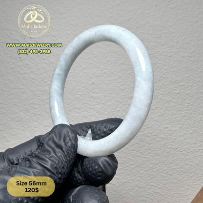 Mai's Jewelry Type A Natural Jadeite Bangle| 56mm | BA40