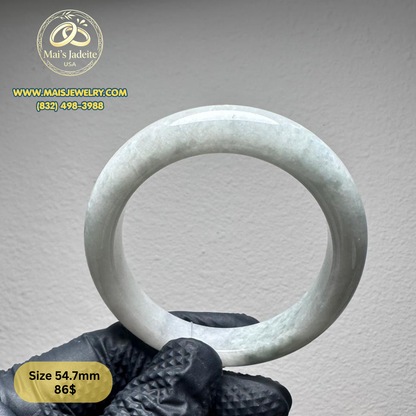Mai's Jewelry Type A Natural Jadeite Bangle| 54.7 mm | BA41