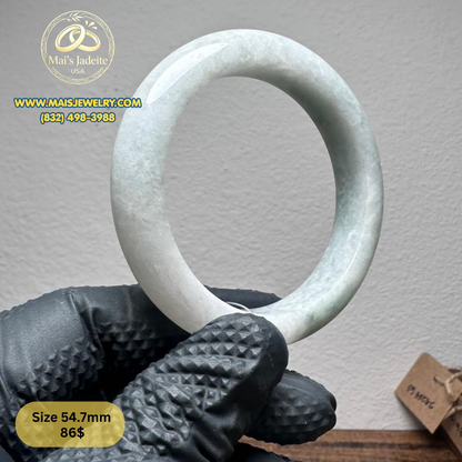 Mai's Jewelry Type A Natural Jadeite Bangle| 54.7 mm | BA41
