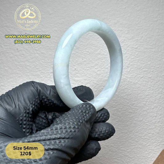 Mai's Jewelry Type A Natural Jadeite Bangle| 54mm | BA42