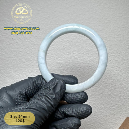 Mai's Jewelry Type A Natural Jadeite Bangle| 54mm | BA42
