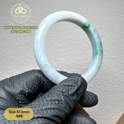 Mai's Jewelry Type A Natural Jadeite Bangle| 57.3 mm | BA45