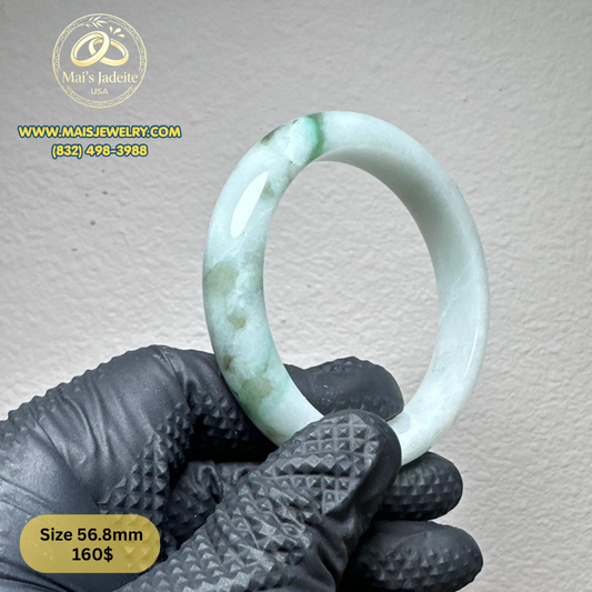 Mai's Jewelry Type A Natural Jadeite Bangle| 56.8 mm | BA46