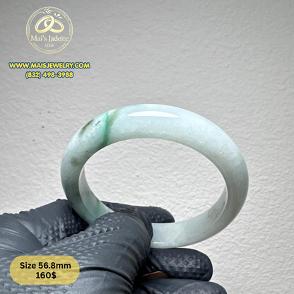 Mai's Jewelry Type A Natural Jadeite Bangle| 56.8 mm | BA46