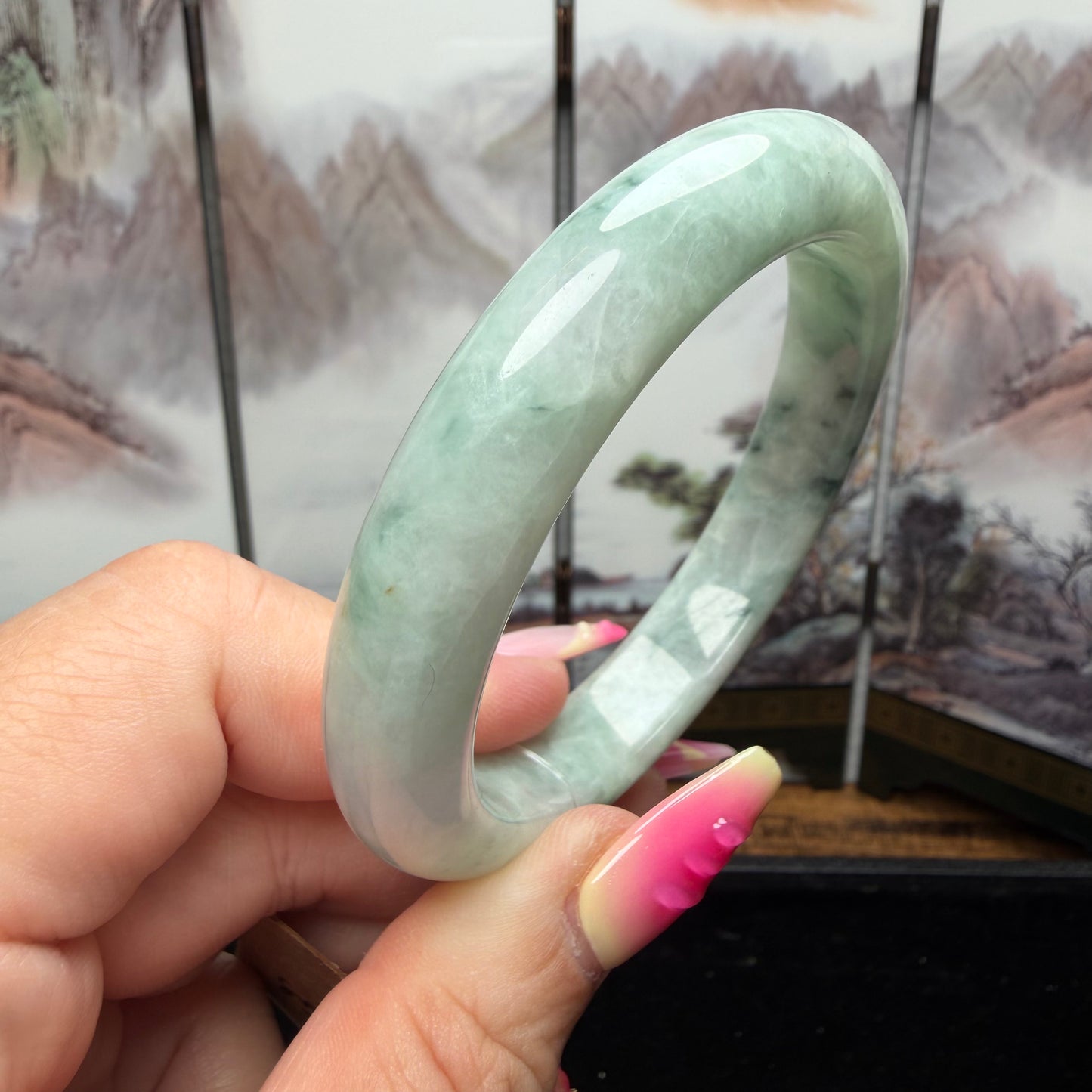 type-a-natural-floating-green-burmese-jadeite-jade-bangle-57-7mm-sku-ba101-mais-jewelry