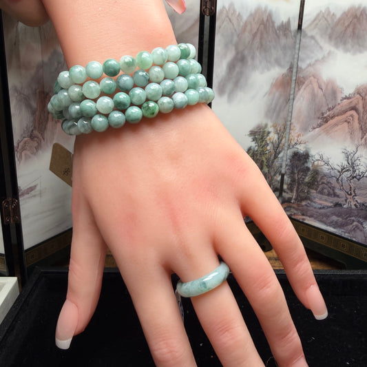 natural-type-a-floating-green-burmese-jadeite-jade-beaded-bracelet-7-4mm-mais-jewelry