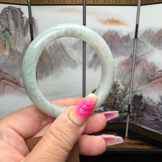 Type A Burmese Jadeite Jade Bangle | 54.6mm | SKU BA102