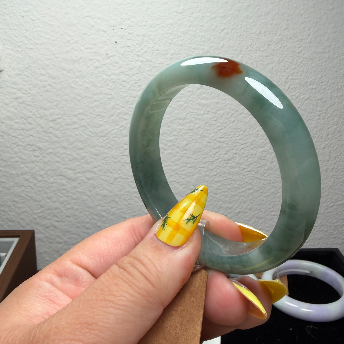 Mai's Jewelry Type A Natural Jadeite Bangle| Size 57 mm | BA60