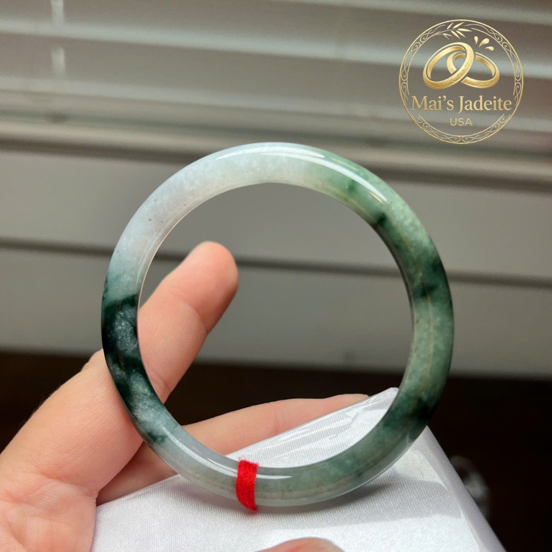 Mai's Jewelry Type A Natural Jadeite Bangle | 56mm | BA220M04