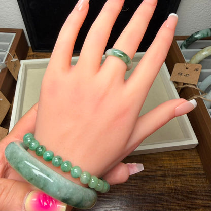 Full Jadeite Jade Ring | US size 6.5 | R2