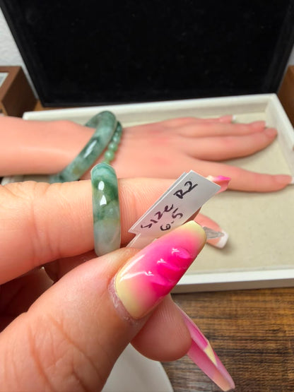 Full Jadeite Jade Ring | US size 6.5 | R2