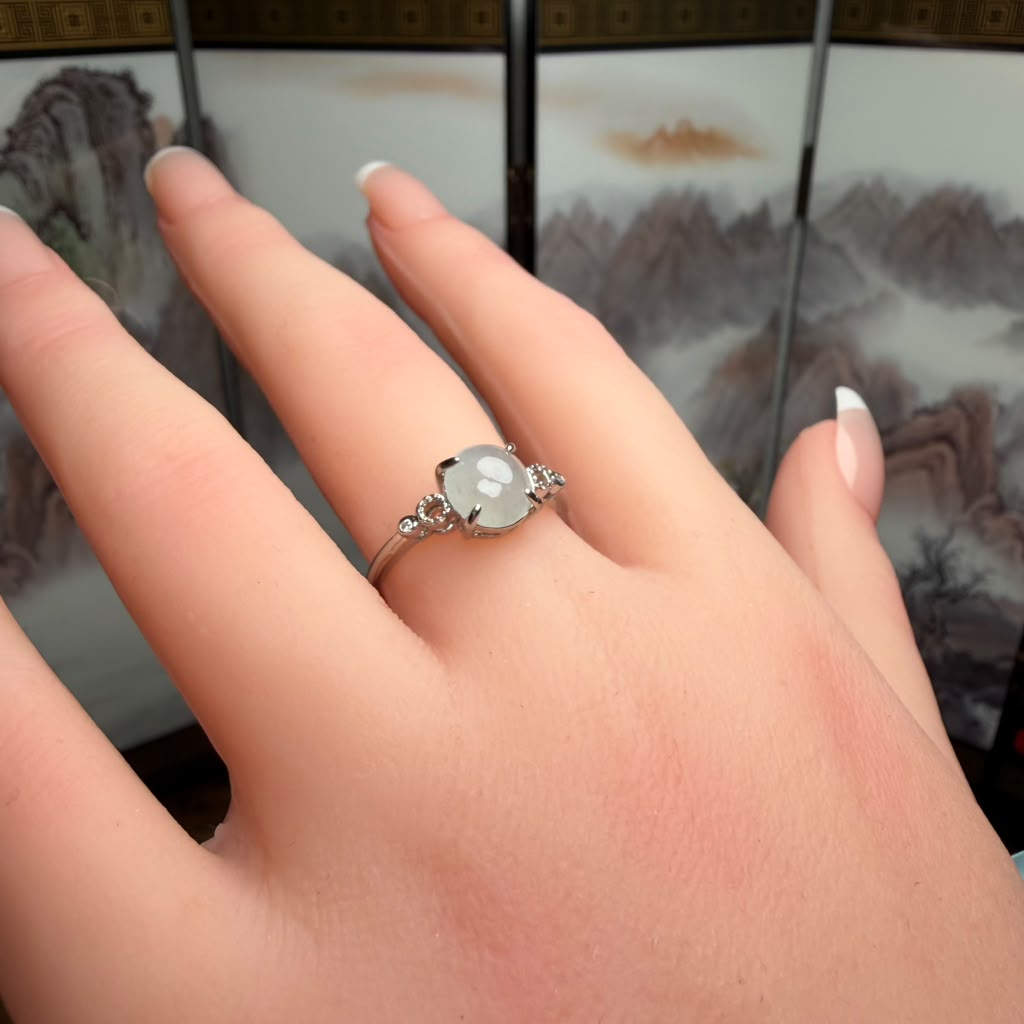 Silver Jade Ring | SR04