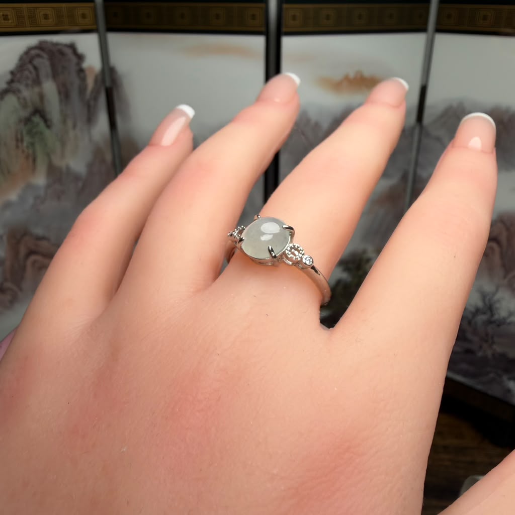 Silver Jade Ring | SR04