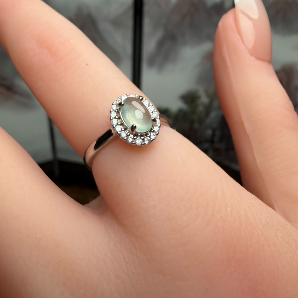 Silver Jade Ring | SR06
