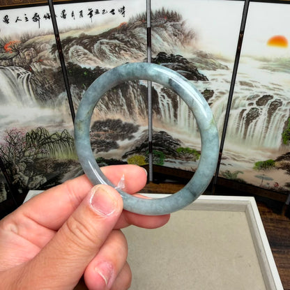 Type A Burmese Jadeite Jade Bangle | Size 60.5mm | SKU 503