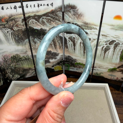 Type A Burmese Jadeite Jade Bangle | Size 60.5mm | SKU 503